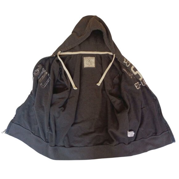 Vintage Ecko Unltd Hoodie Mens XXL Gray 'Cut & Sew' Full Zip Sweater Streetwear - Picture 3 of 9